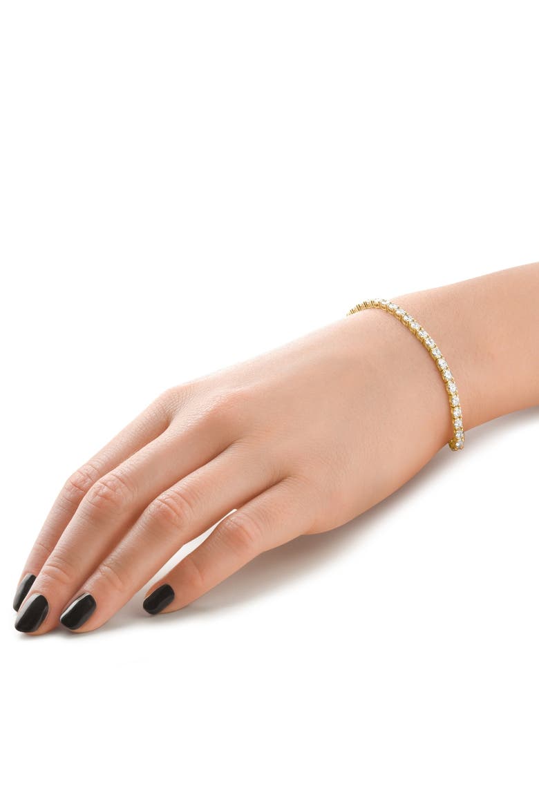4.5Ct Oval Cut Diamond Tennis Bracelet 7" 14k Gold Lab Grown, Alternate, color, 14k Yellow Gold
