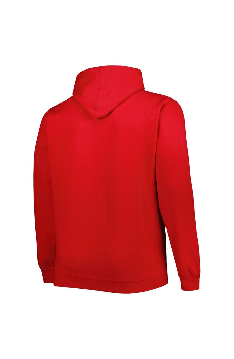 PROFILE Men's Red Philadelphia 76ers Big & Tall Heart & Soul Pullover Hoodie, Alternate, color,