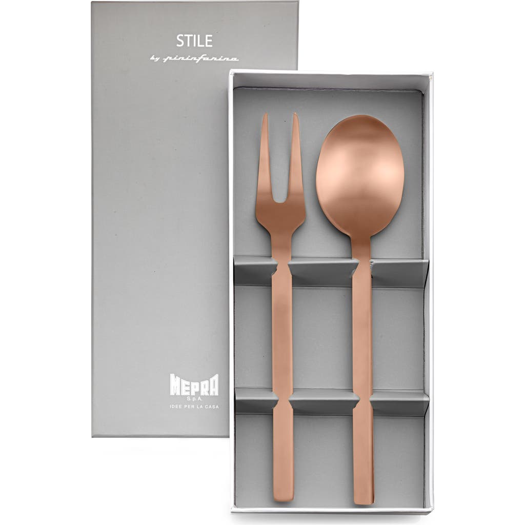Mepra Stile By Pininfarina Serving Set In Brown