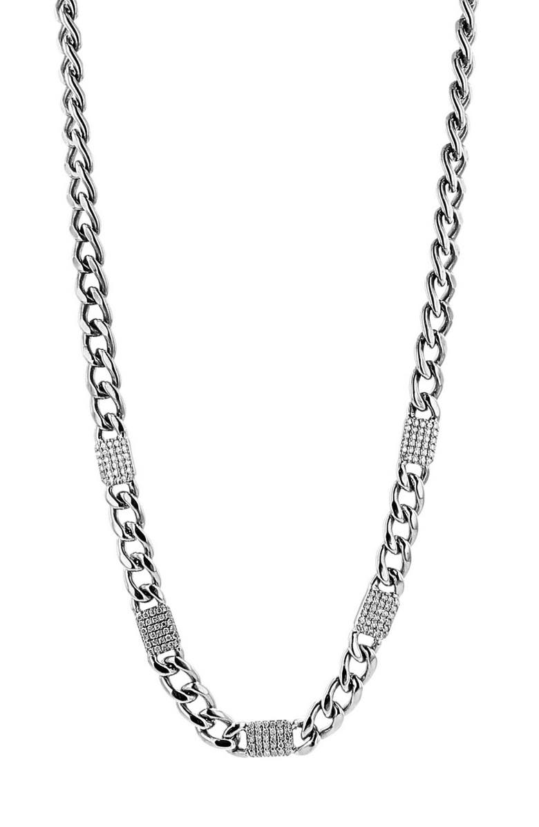 Sheryl Lowe Pavé Curb Chain Necklace, Alternate, color,