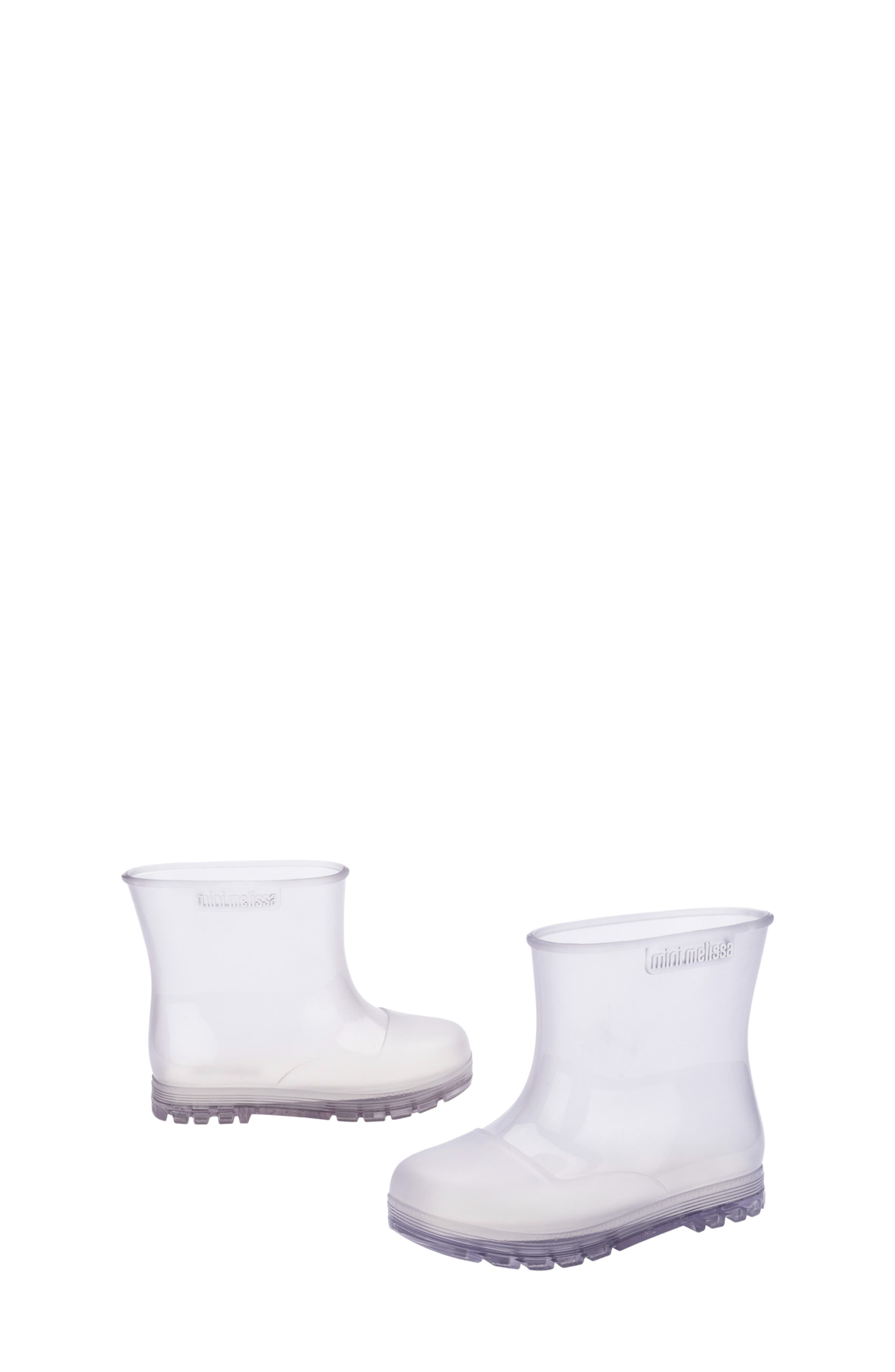 Mini Melissa Kids' Welly Rain Boots, Alternate, color, Clear