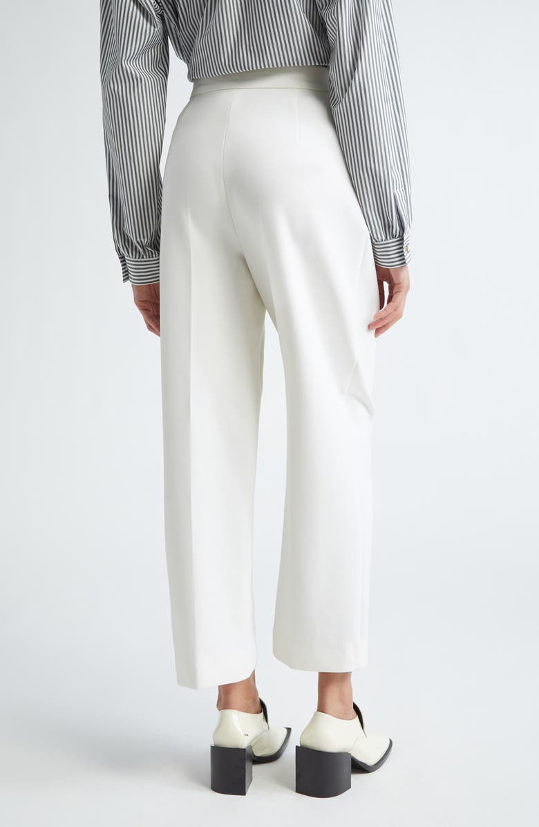 Max Mara Verbano Pleated Ankle Straight Leg Pants, Alternate, color, White