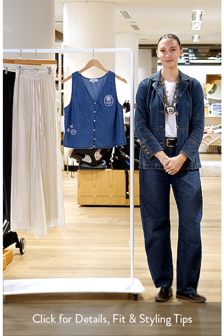 Catalina Island Denim Button-Up Sleeveless Top video