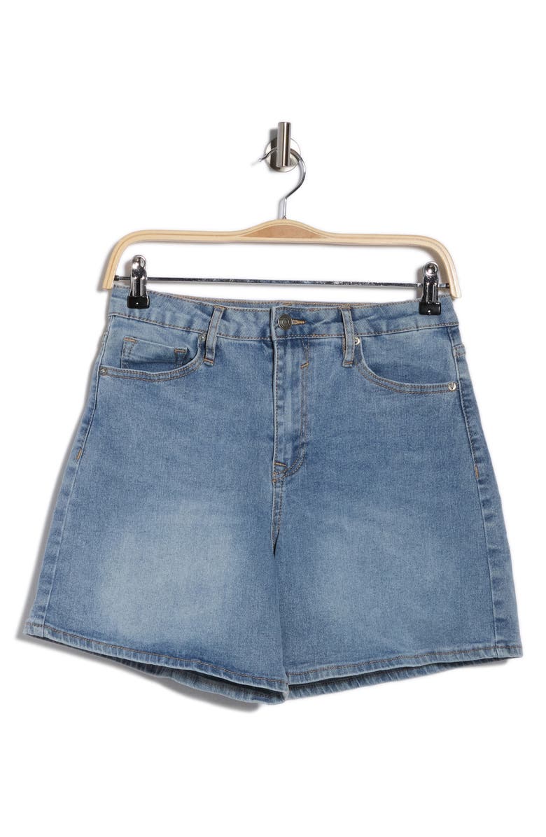 Vigoss High Waist Denim Shorts, Main, color, Medium Wash