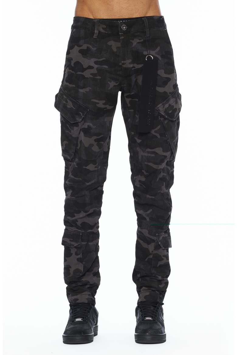 Rocker Slim Straight Cargo Jeans, Main, color, PEAT CAMO