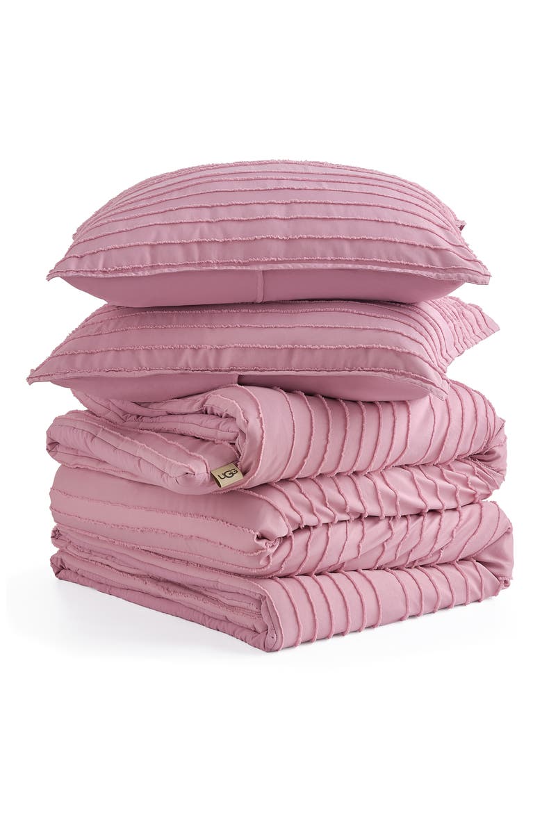 Devon Texture Comforter & Shams Set, Main, color, DUSTY ORCHID