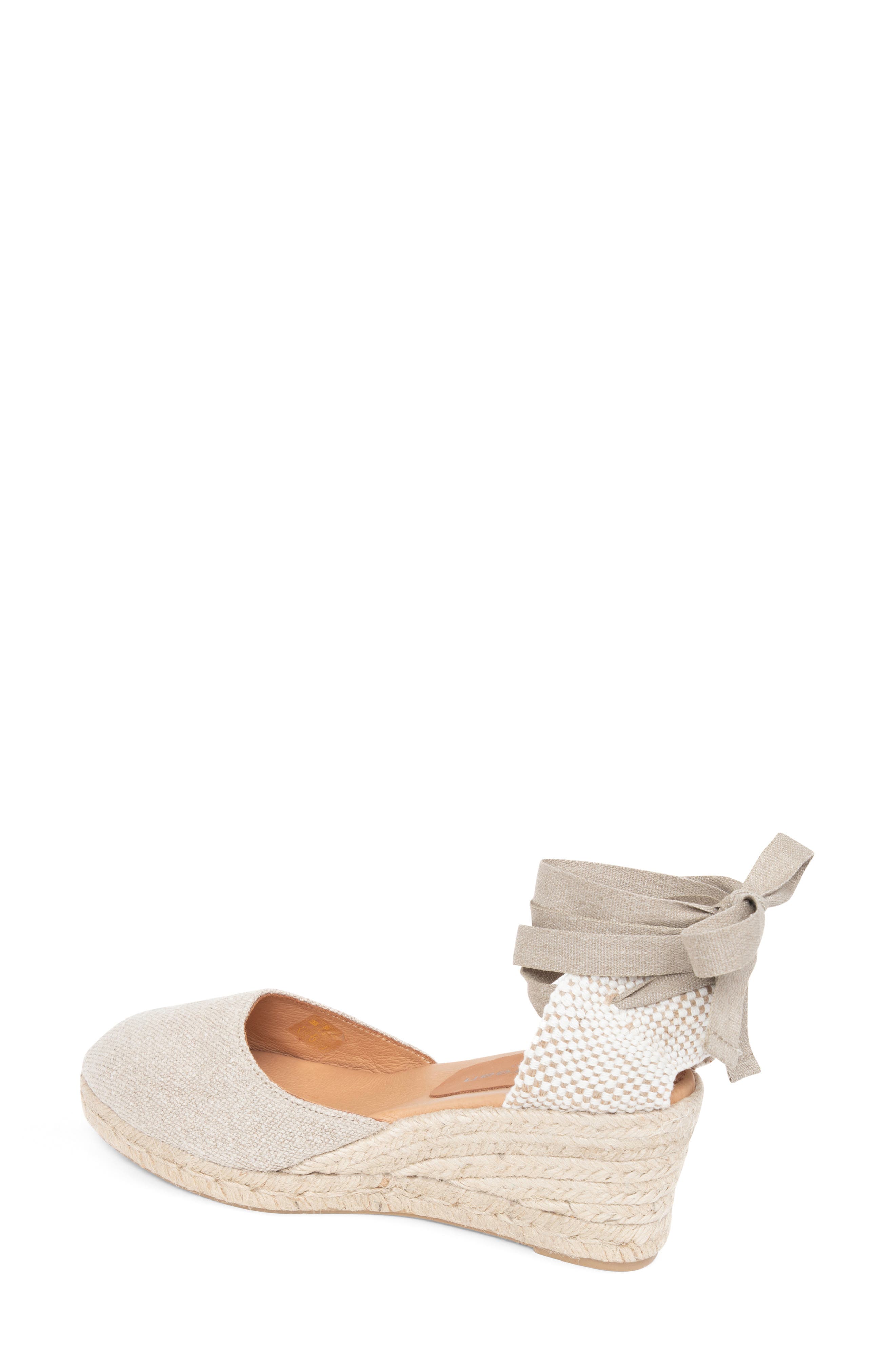 Leon Espadrille Lace-Up Wedge, Alternate, color, NATURAL