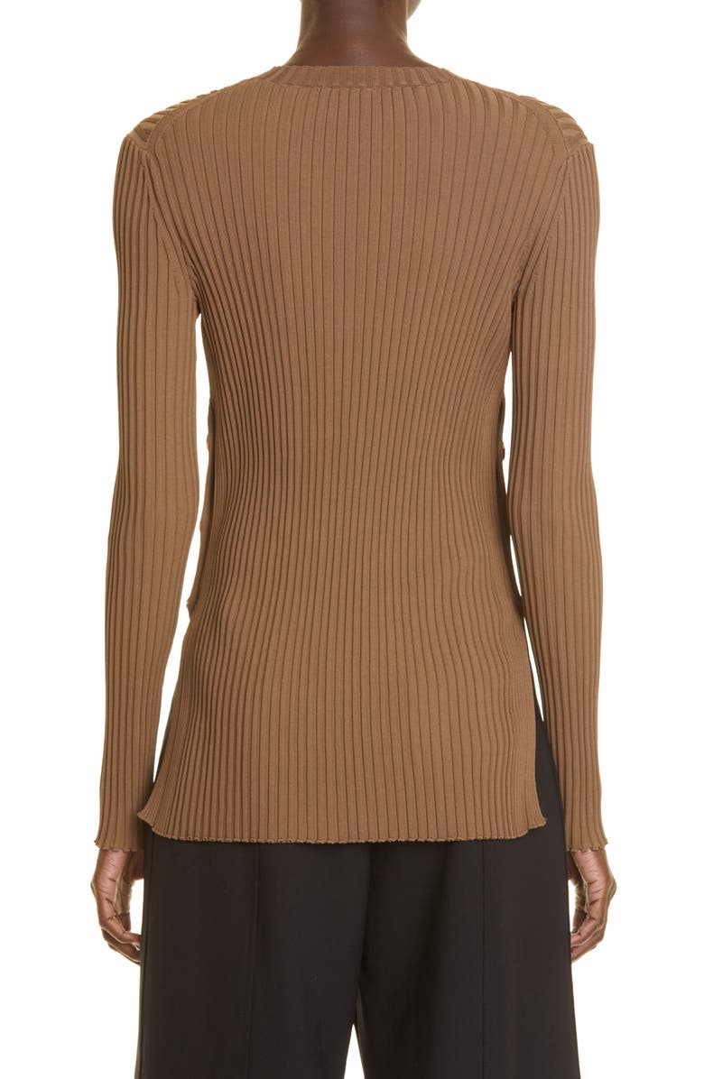 Proenza Schouler Side Button Rib Sweater, Alternate, color, 