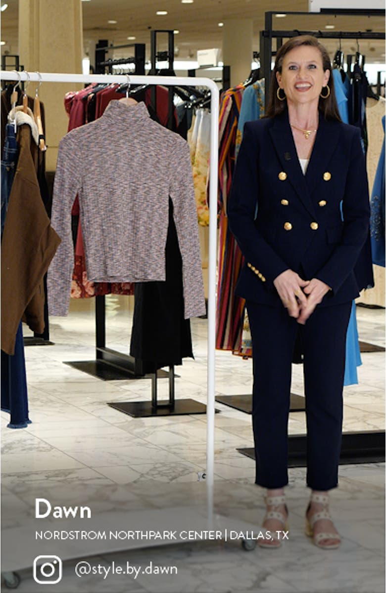 Space Dye Knit Crop Turtleneck Top, sales video thumbnail