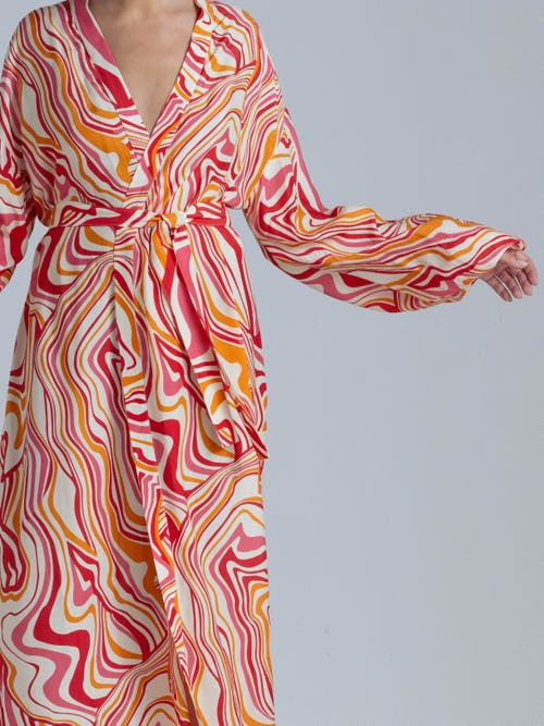 Alas Viscose Robe In Red