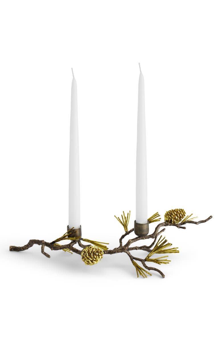 Michael Aram Pine Cone Tabeltop Candle Holder, Alternate, color, Gold