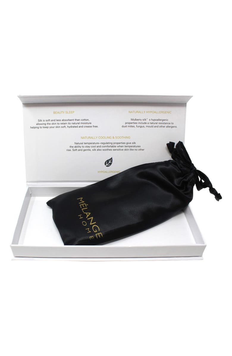 MELANGE HOME Mulberry Silk Eye Mask, Alternate, color, Black