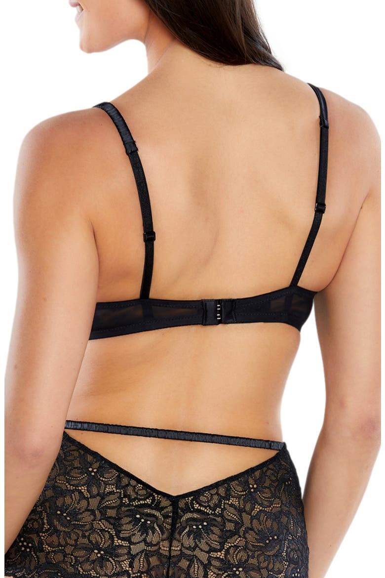 Lexi Underwire Unlined Demi Bra, Alternate, color, ONYX