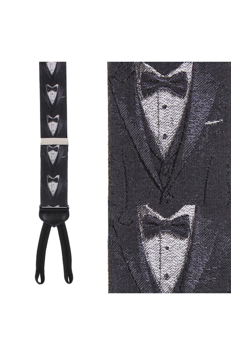 Trafalgar The Formal Affair Sik Novelty Formal End Suspenders, Main, color, Black