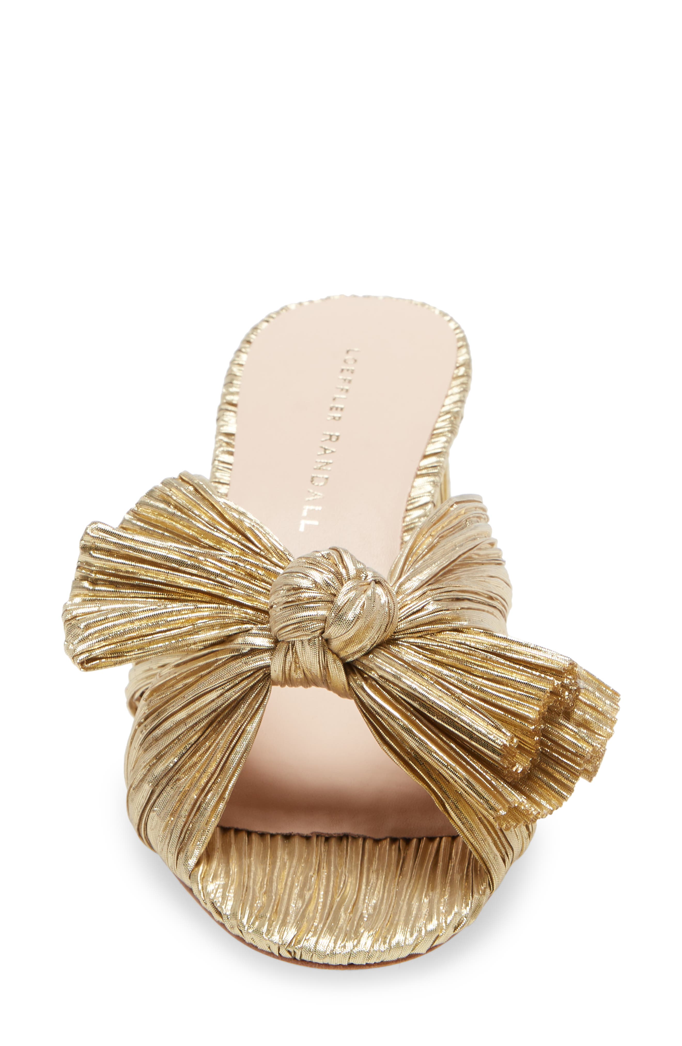 Loeffler Randall Emilia Knot Slide Sandal, Alternate, color, Gold