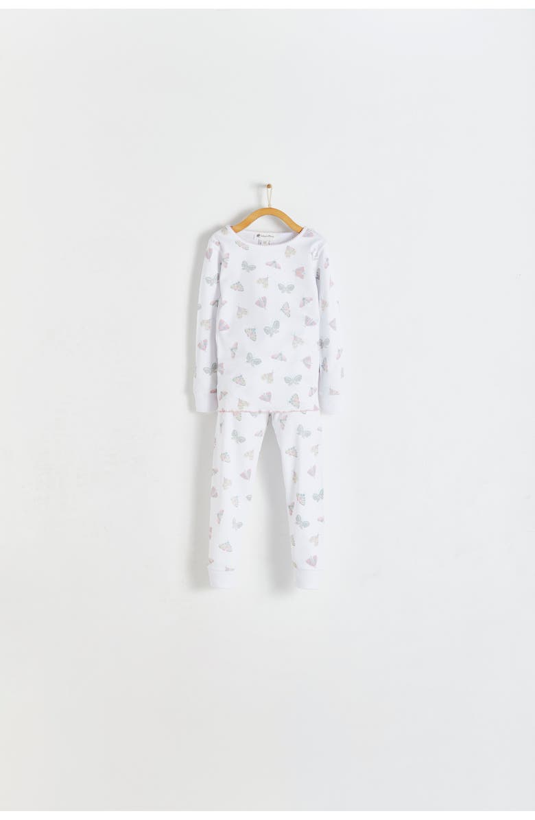 Babycottons Lisa Snug Fit Long Pajama Set for Infant, Main, color, White
