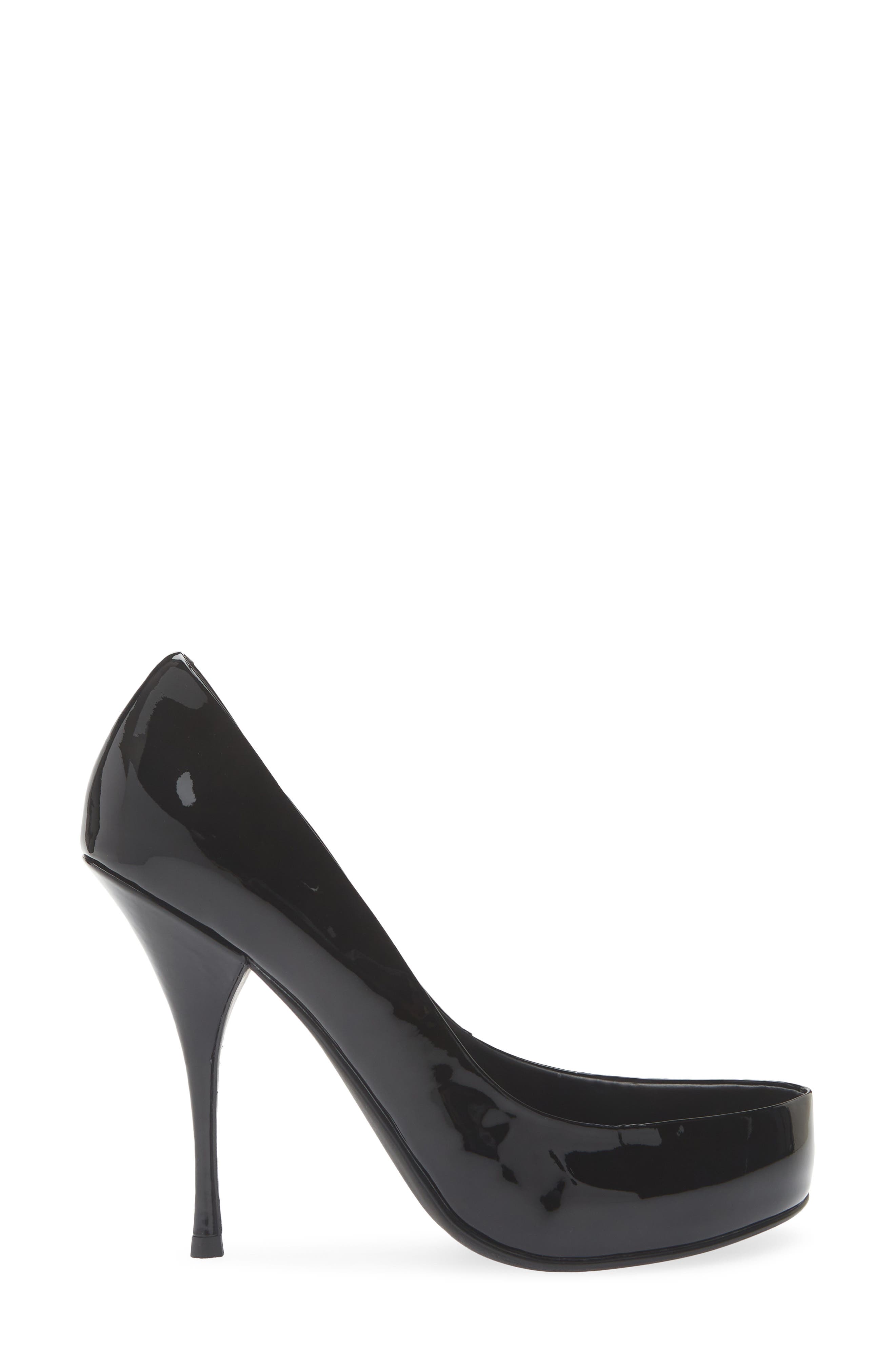 Top-Down Pump, Alternate, color, BLACK PATENT
