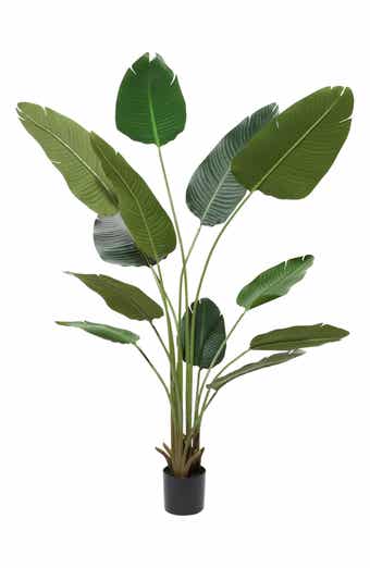 GINGER BIRCH STUDIO Green Faux Foliage Artificial Potted Plant