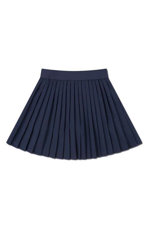 Lacoste Kids' Pleated Logo Sport Pleated Skirt In Blue