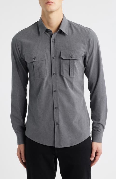 Roan Kent Slim Fit Performance Button-Up Shirt