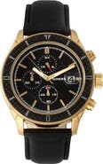 BREED Breed Maverick Chronograph Leather-Band Watch w/Date