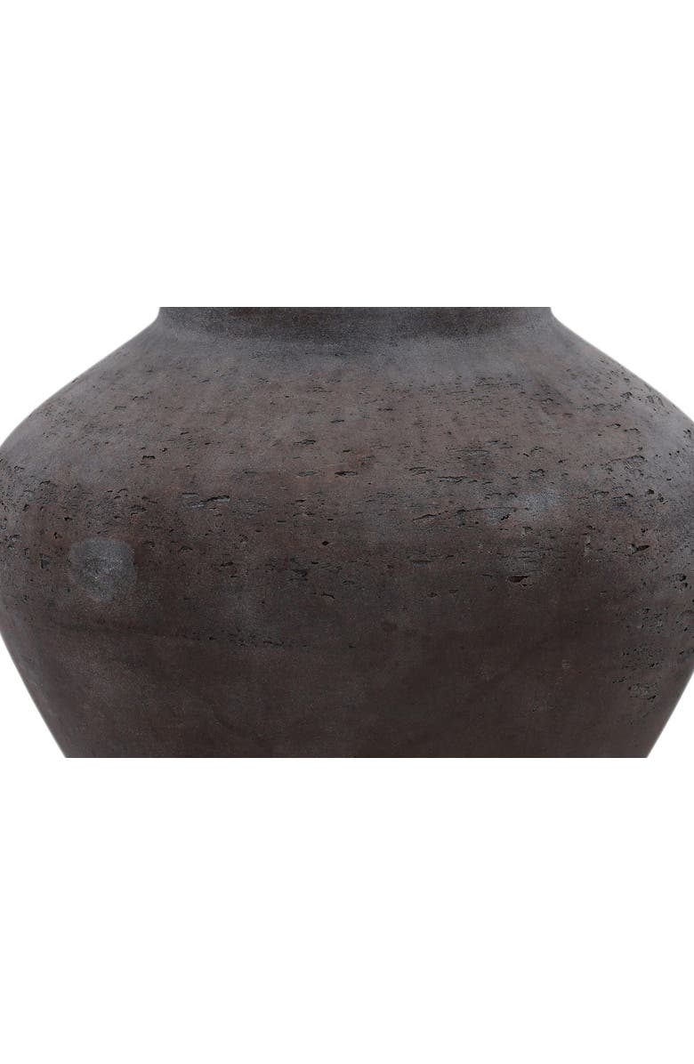 Dovetail Furniture Selene Cement Outdoor Vase, Alternate, color, Brown