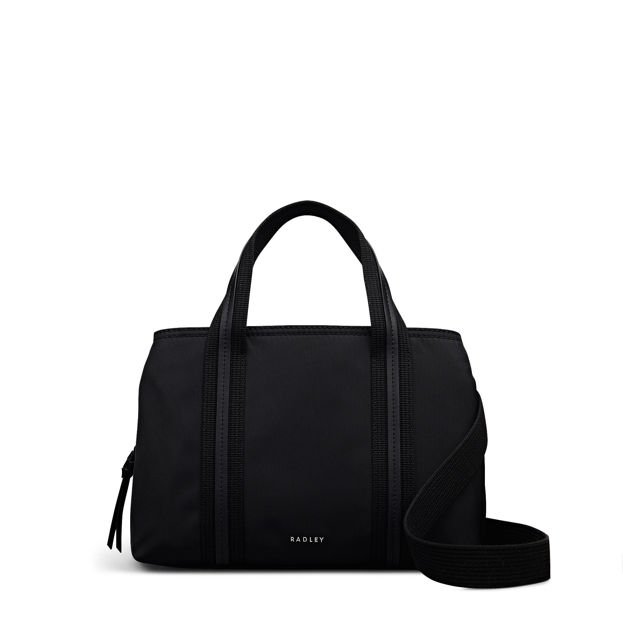 Radley Halley Row Medium Ziptop Satchel Bag, Main, color, Black