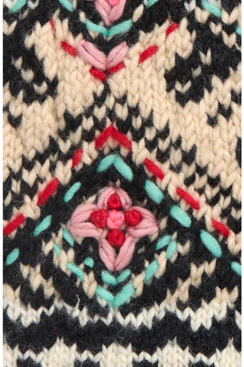 Ingrid Hand Knit Wool Mittens, Alternate, color, BLACK