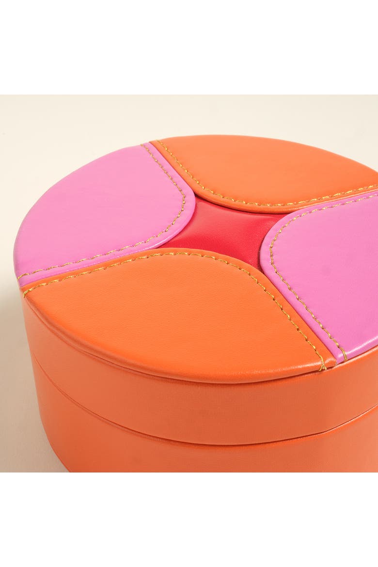 Meilin Jewelry Box 5" x 5" Artisan, Alternate, color, Orange - Pink