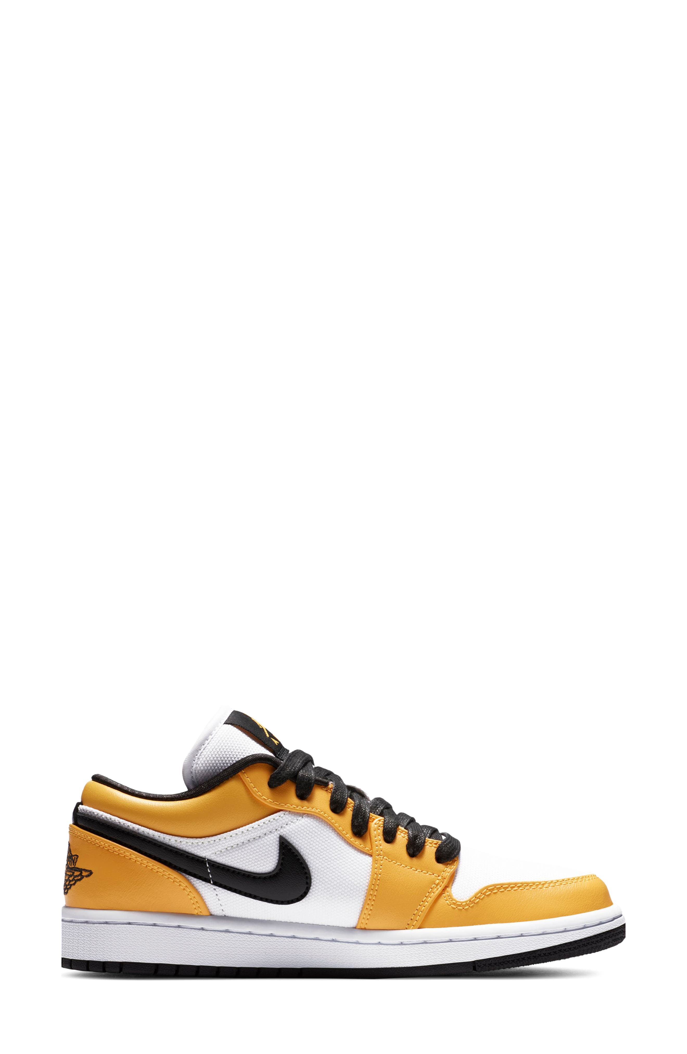 Nike Air Jordan 1 Low SE Sneaker, Alternate, color, WHITE/ LASER ORANGE/ BLACK