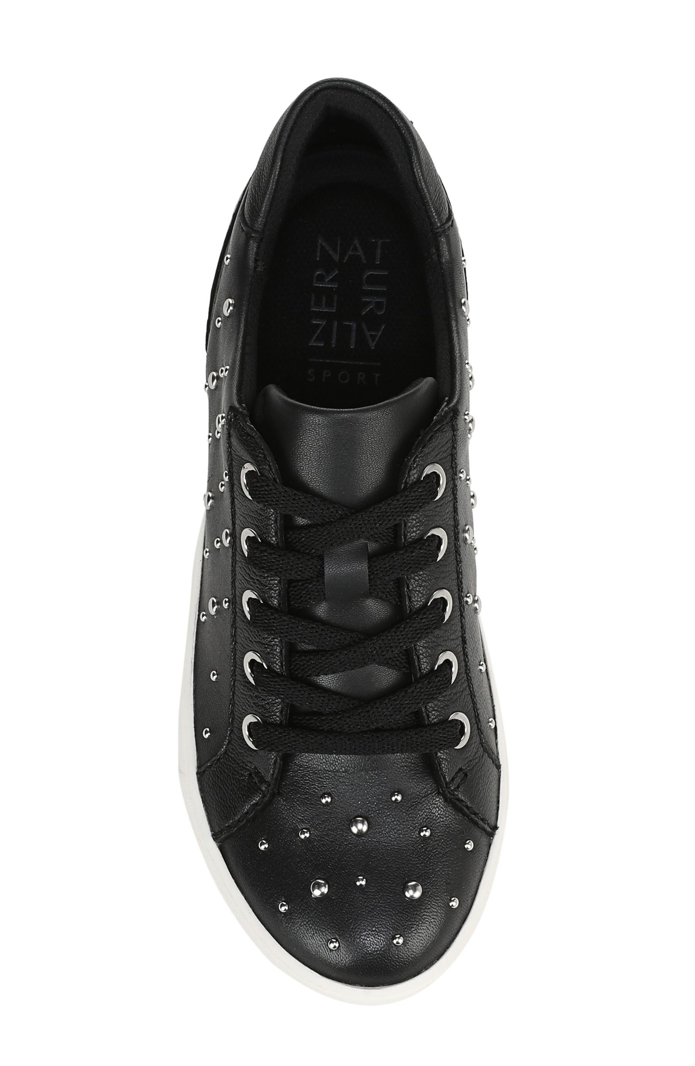 Naturalizer Morrison Stud Sneaker, Alternate, color, Black