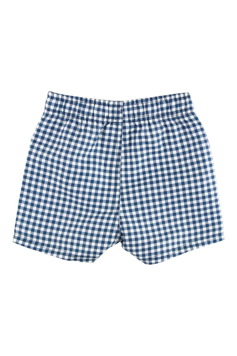 Kids' Gingham Check Swim Trunks, Alternate, color, NAVY GINGHAM