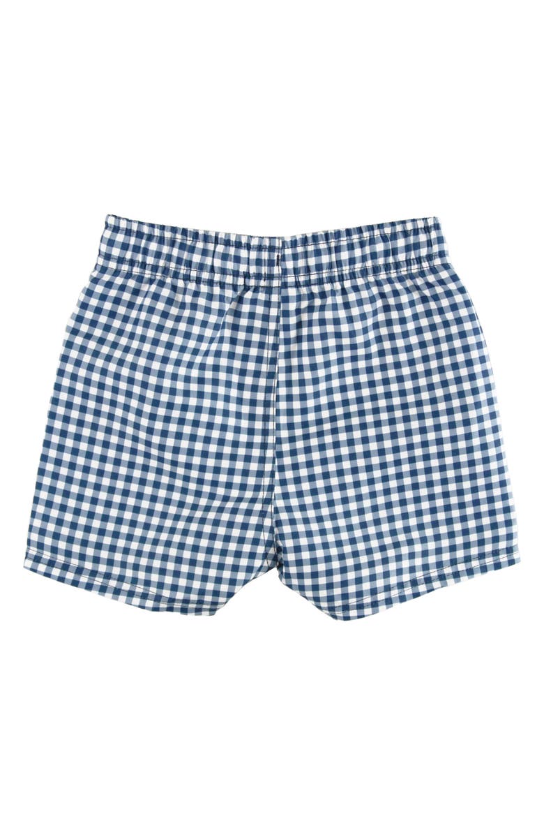 RuggedButts Kids' Gingham Check Swim Trunks, Alternate, color, Navy Gingham