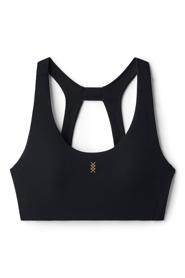 Retro Revive UPF 50+ Sports Bra, Alternate, color, PURE BLACK
