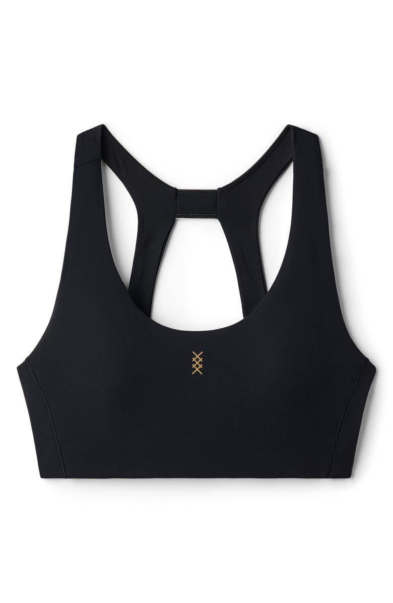 Rhone Retro Revive UPF 50+ Sports Bra, Alternate, color, Pure Black