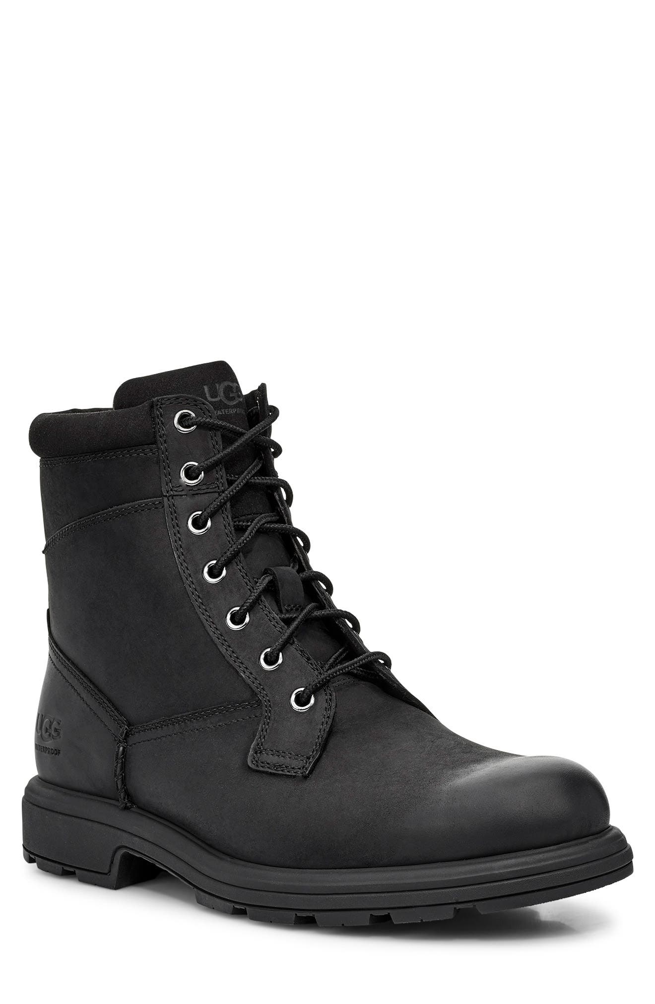 Biltmore Waterproof Plain Toe Boot, Main, color, BLACK