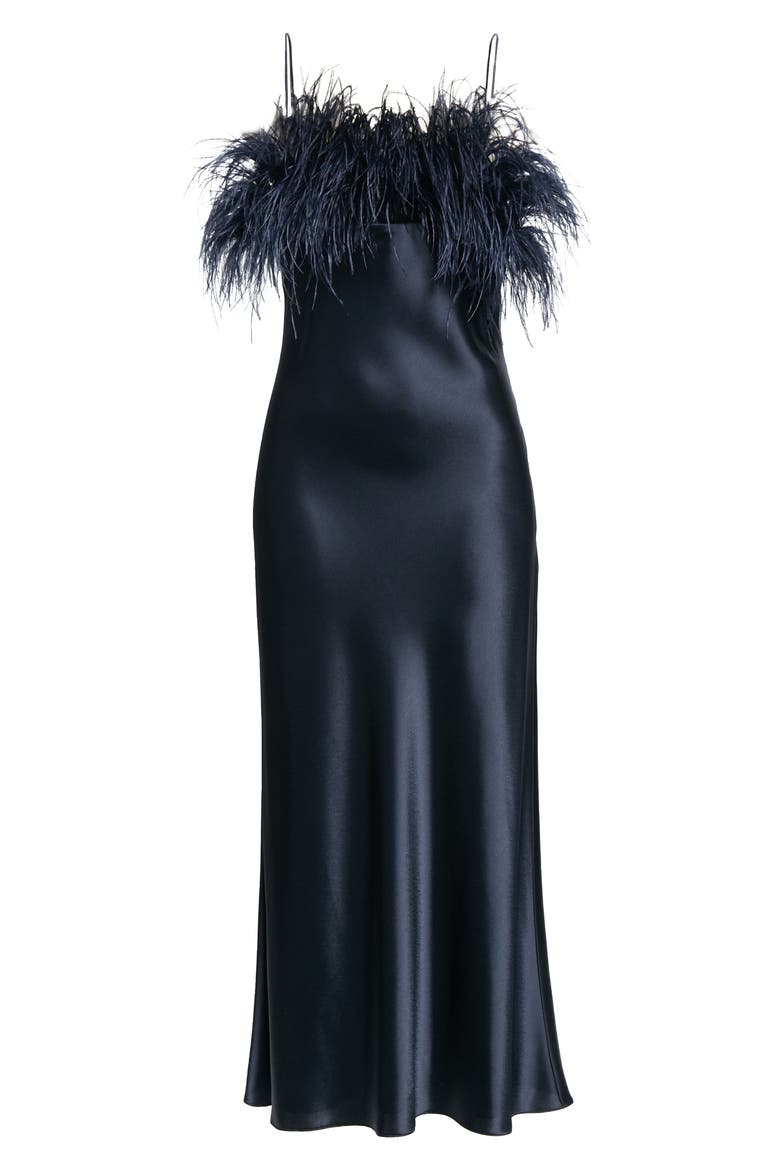 Kiley Wrap Front Long Sleeve Velvet Gown, Alternate, color, DEEP ULTRAMARINE