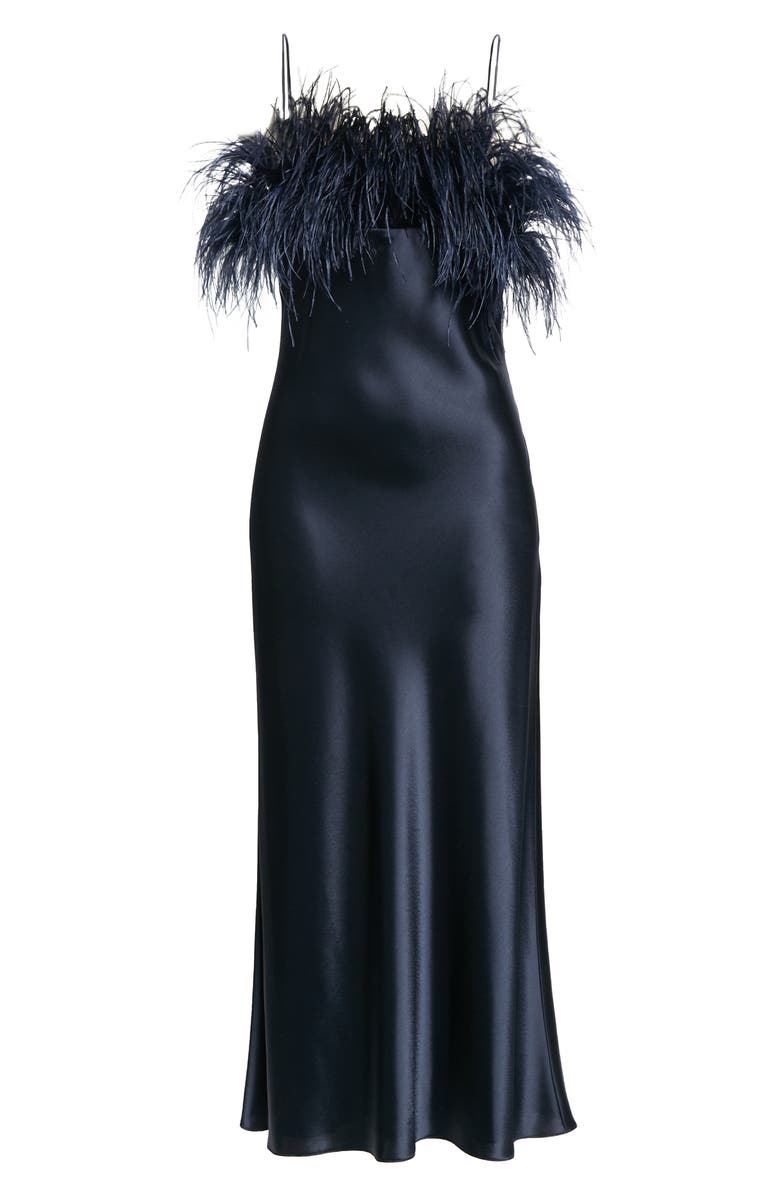 Cinq à Sept Kiley Wrap Front Long Sleeve Velvet Gown, Alternate, color,