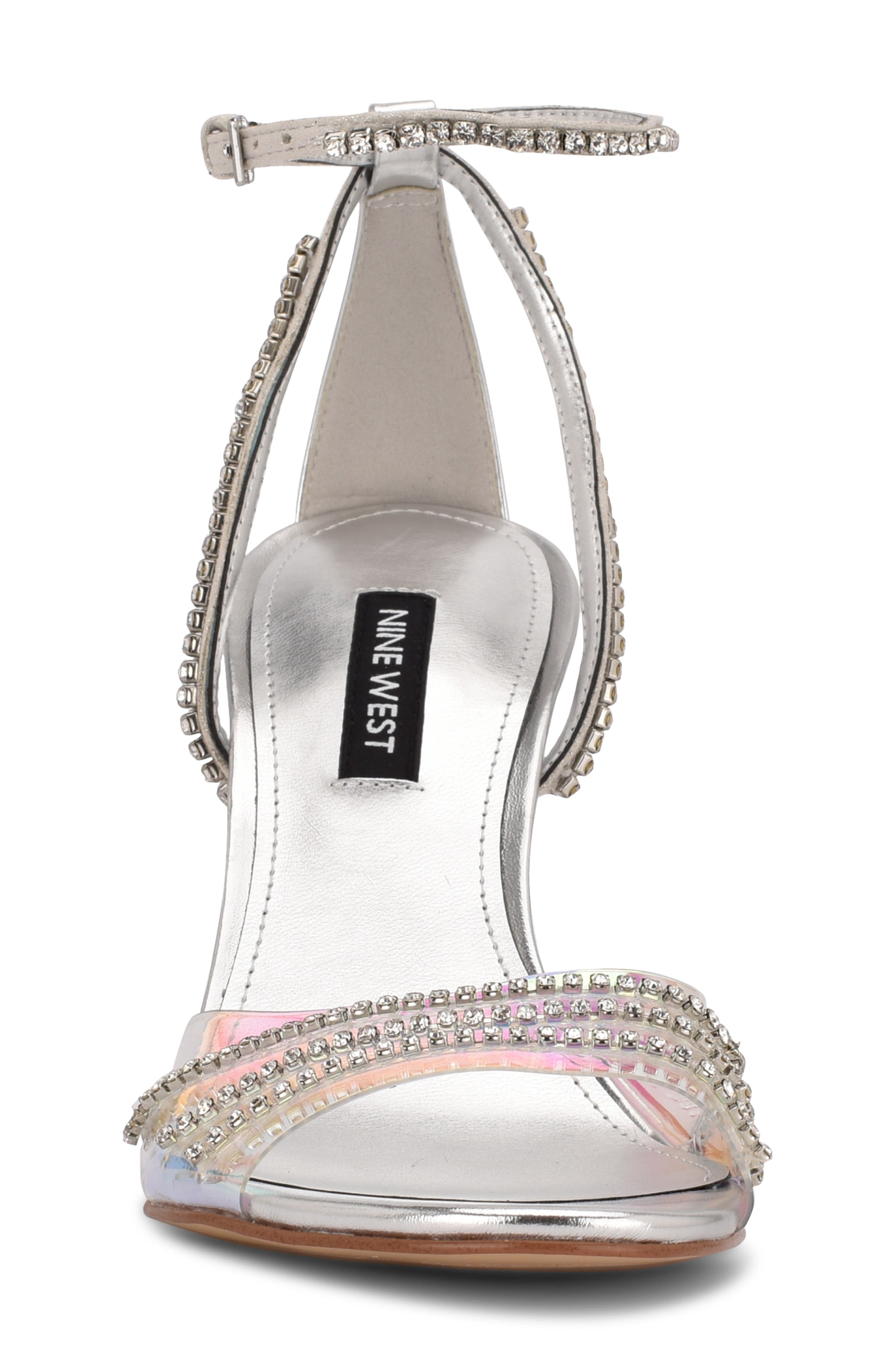Klass Ankle Strap Sandal, Alternate, color, SILVER MULTI