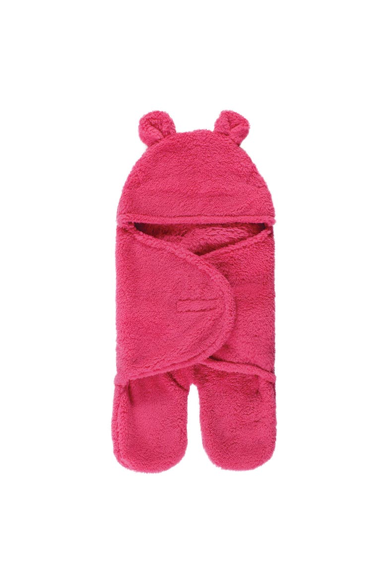 Plush Animal Print Fluffy Stroller Snuggler for Infant Outdoor Excursions, Main, color, Dk Pink