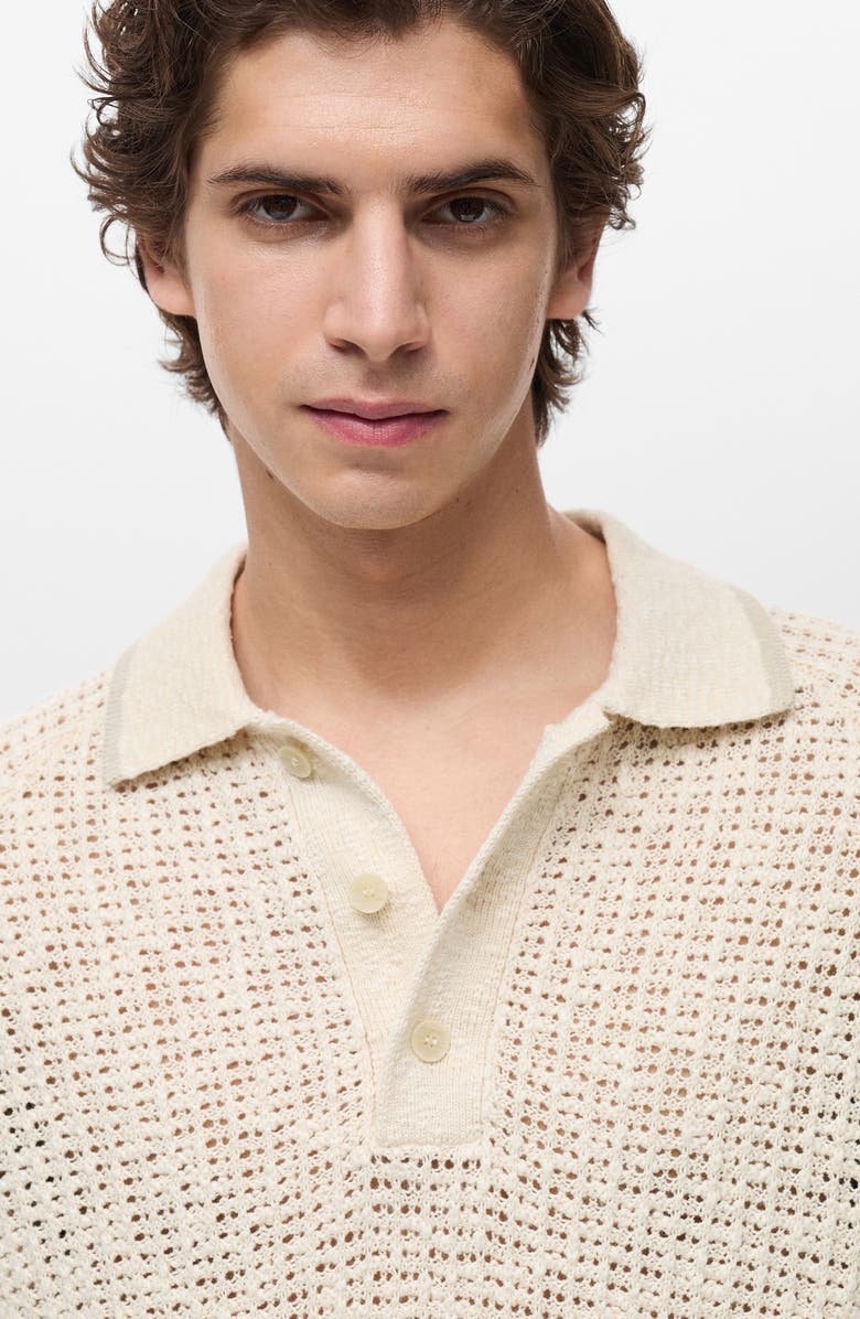 MANGO Open Stitch Cotton Polo, Alternate, color, 