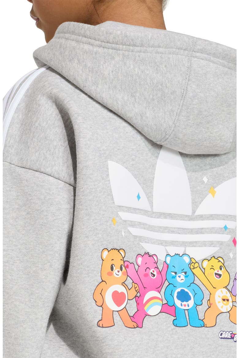 Kids' 3-Stripes Hoodie, Alternate, color, MED GREY HEATHER