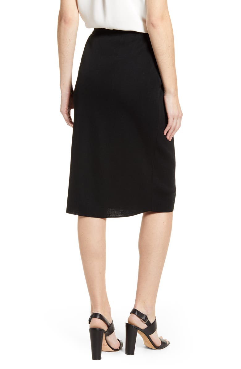 Ming Wang Straight Skirt, Alternate, color, Black