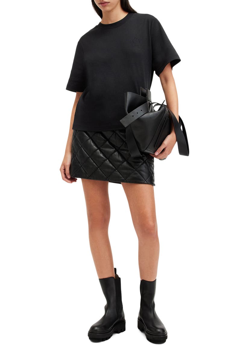 Lisa Cotton Crewneck T-Shirt, Alternate, color, BLACK