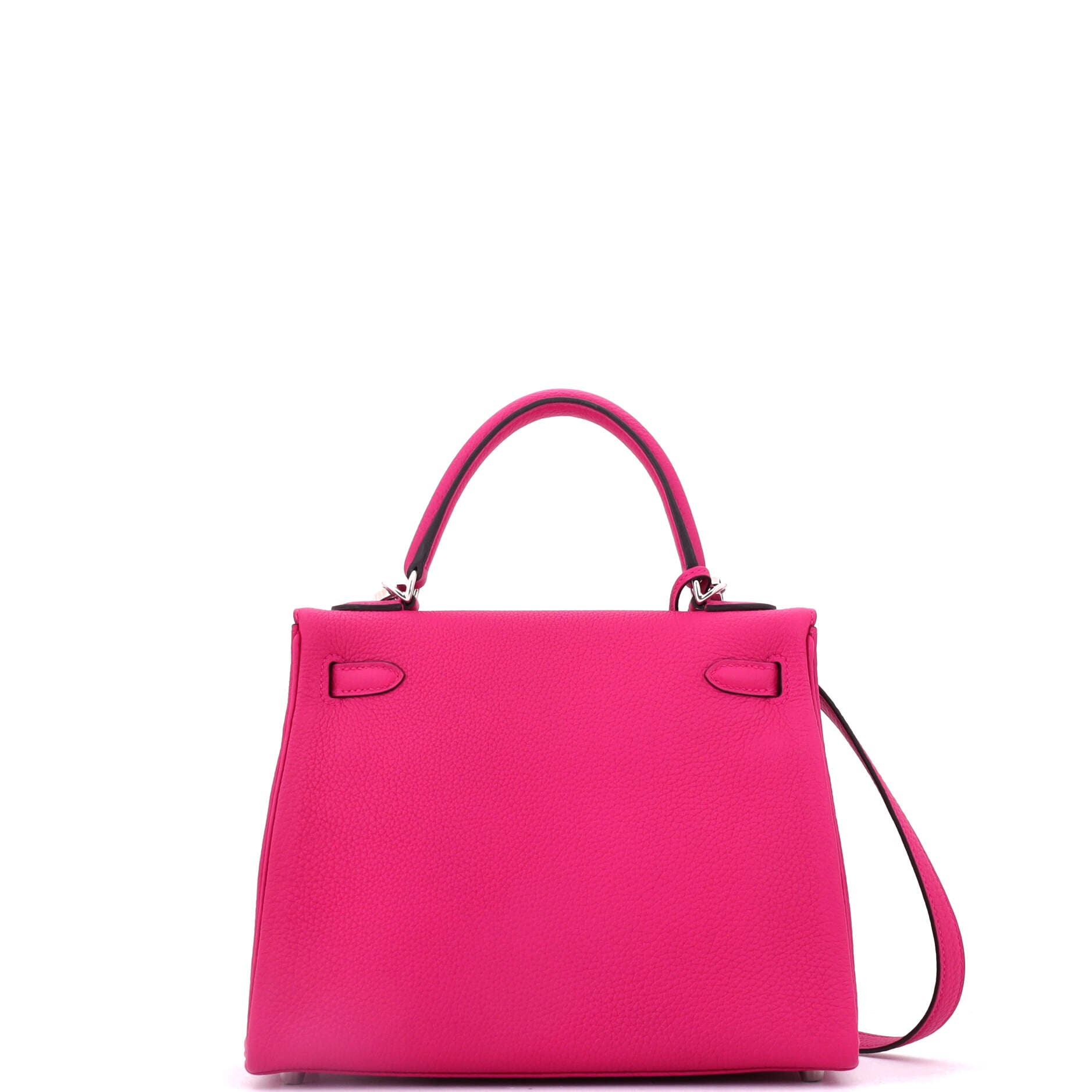Pre-Owned Hermes Kelly Handbag Pink Togo with Palladium Hardware 25, Alternate, color, Framboise