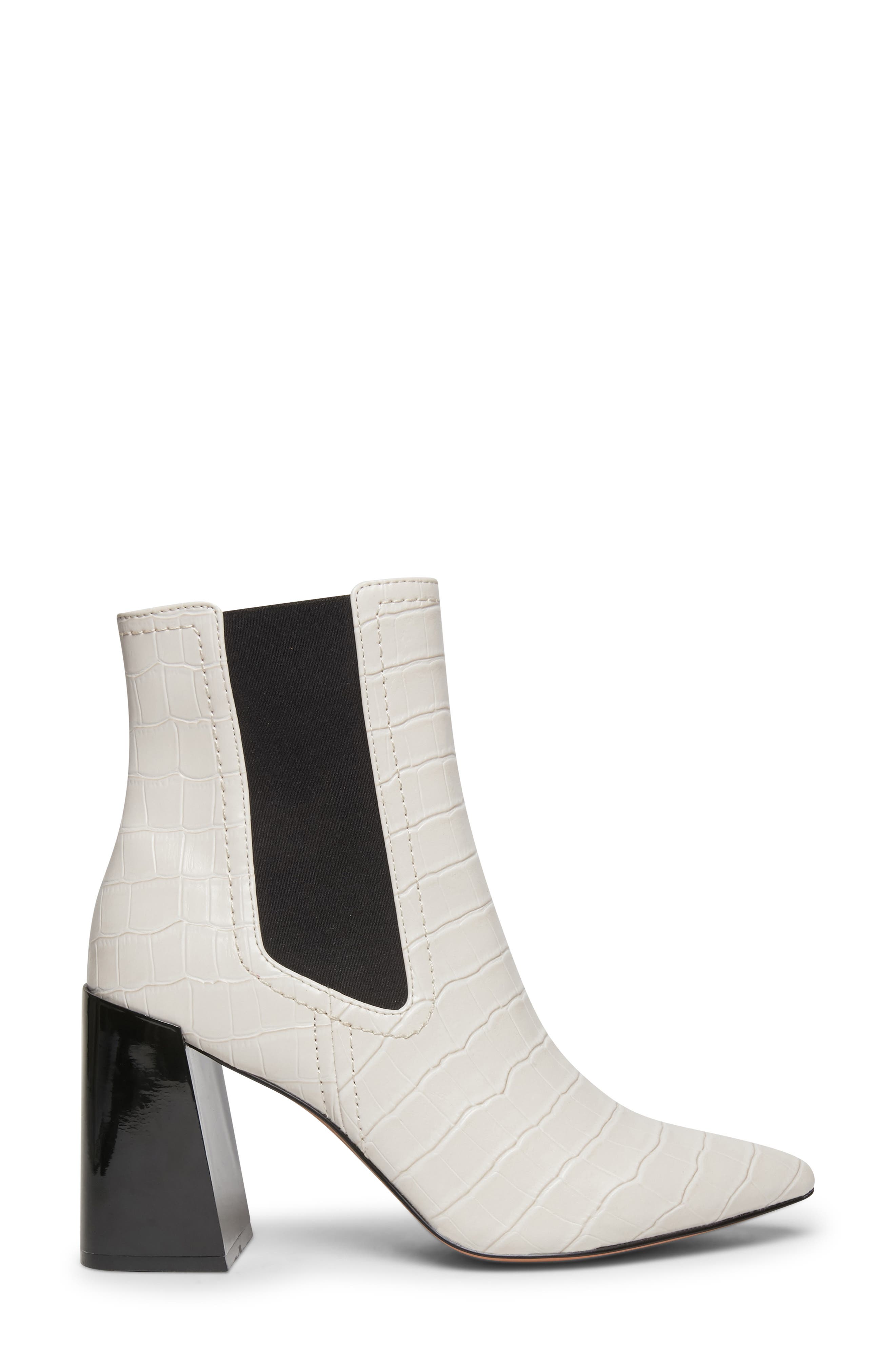 Steven New York Nico Chelsea Boot, Alternate, color, Bone Faux Patent