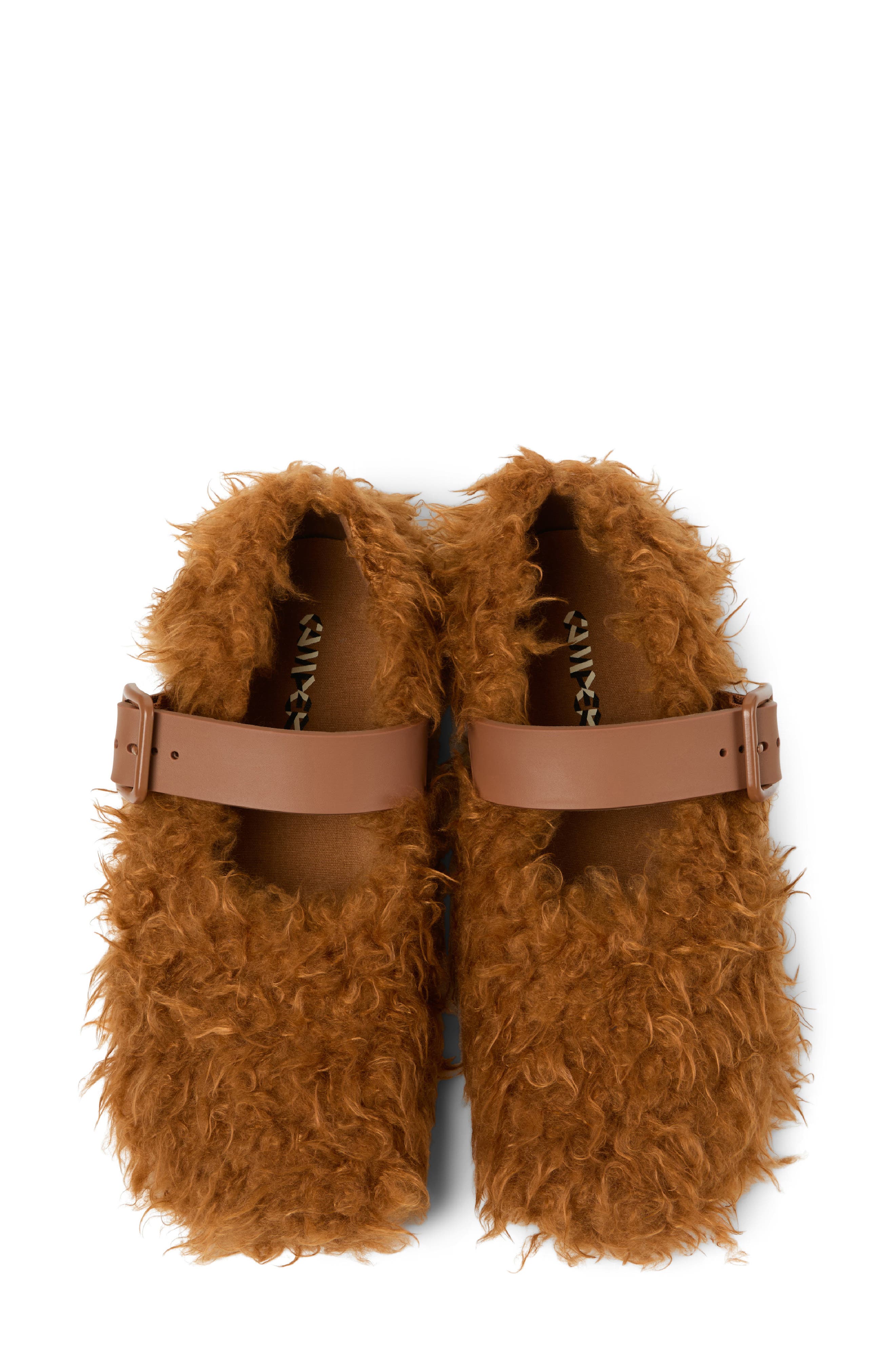 Lab Gender Inclusive Wabi Faux Fur Slipper, Alternate, color, MEDIUM BRO