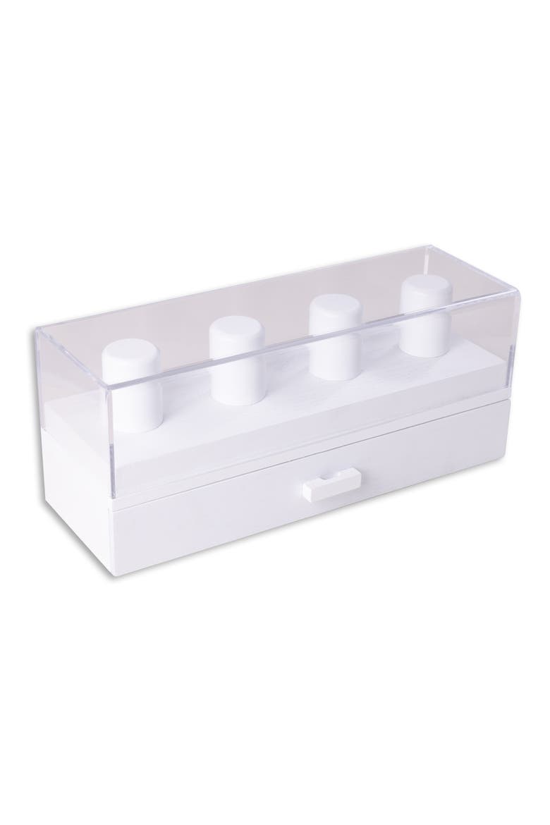 Wood & Acrylic Watch Case, Main, color, WHITE