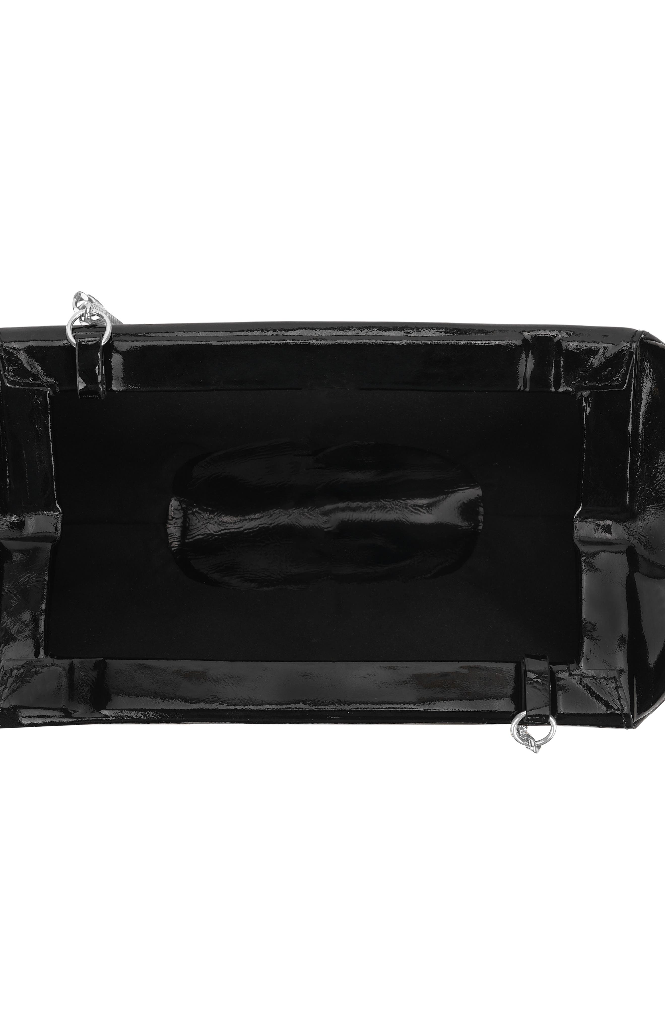 Elizabeth Baguette Mini Leather Clutch, Alternate, color, PUMICE/ BLACK