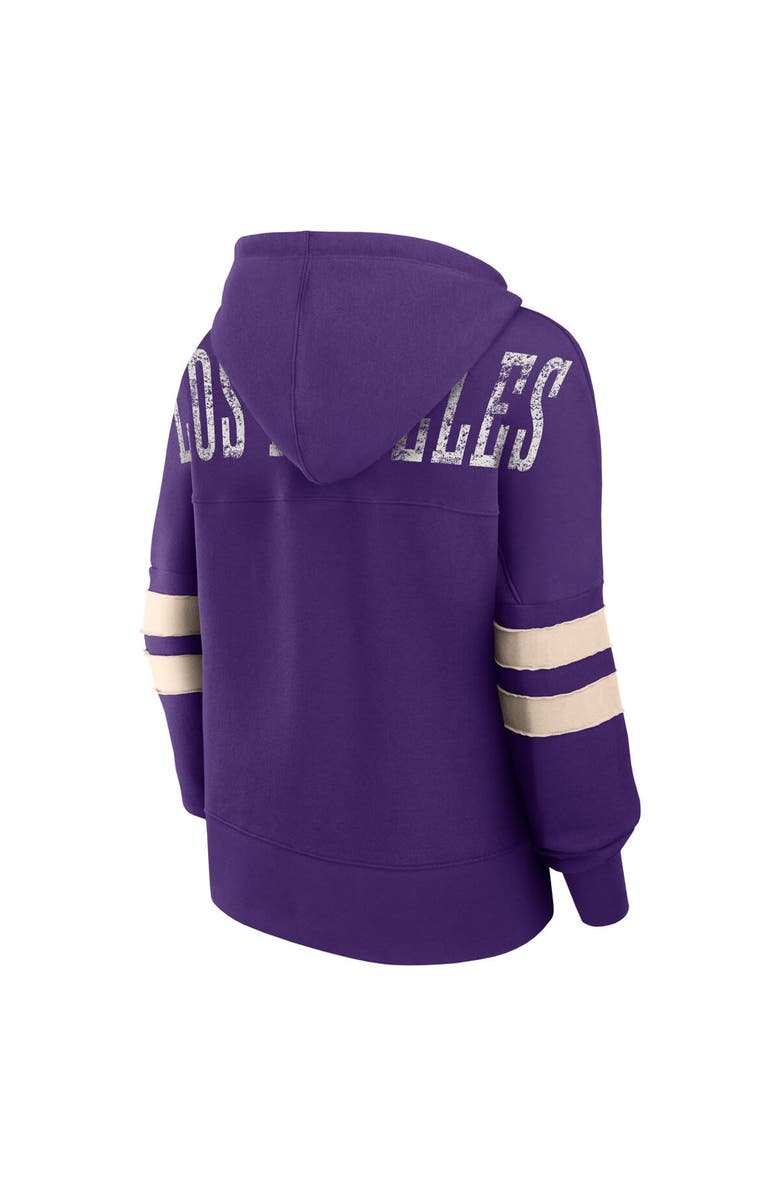 FANATICS Women's Fanatics Branded Purple Los Angeles Lakers Bold Move Dolman V-Neck Pullover Hoodie, Alternate, color, Purple